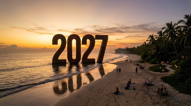 Welcoming the dawn of 2027 a spectacular beachside new year celebration filled with hope joy and the promise of a bright future for