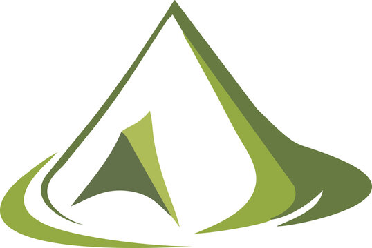 tent mount river camping logo