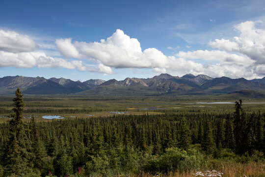 Mountains on the Glenn Highway in Alaska