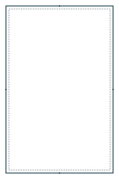 Dotted rectangle frame in teal with line markers for presentation layouts