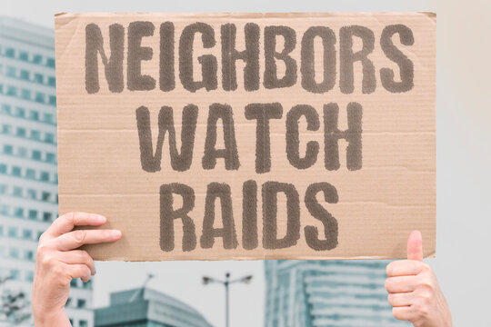 "Neighbors watch raids" Residents form lookout groups to warn others when enforcement officers appear. NEIGHBORS. WATCH. RAIDS. LOOKOUT. OFFICERS.
