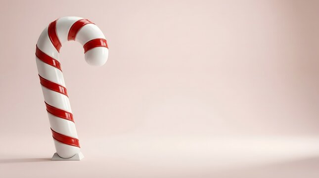 A beautifully rendered 3d candy cane perfect for festive holiday season celebrations and decorations