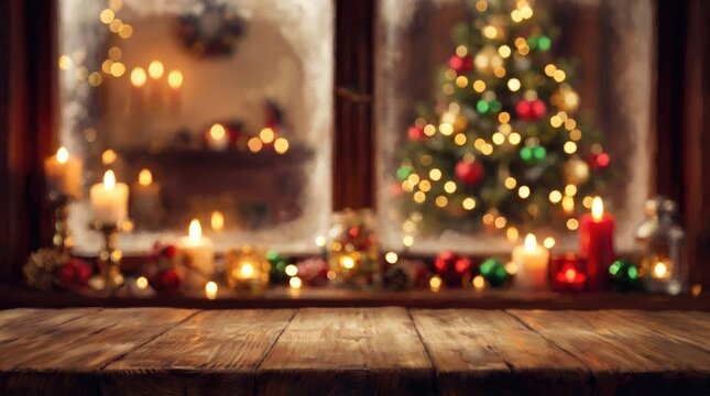 A cozy christmas scene with a decorated tree fireplace and warm inviting holiday lighting