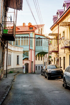 View of Old town Sololaki in Tbilisi, Georgia.