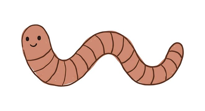 vector illustration of a worm