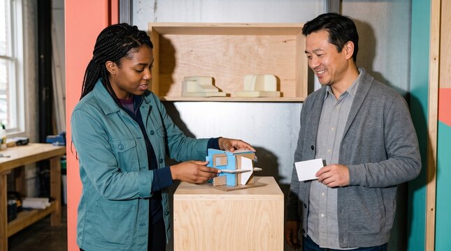Mentor and trainee present an evolved prototype model