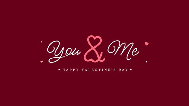 Valentine Script Titles / Script Names With a Heart Ampersand for Wedding Videos, Couple Introductions and Anniversary Greetings / Horizontal / Part 05