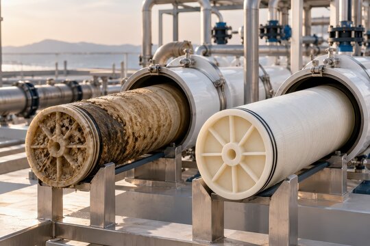 scientist optimizes desalination inefficiency in an outdoor field sett