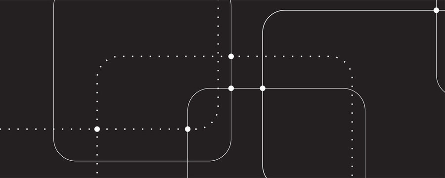 Abstract connect lines and dots circuit, simple technology graphic background, vector design network technology and connection concept.