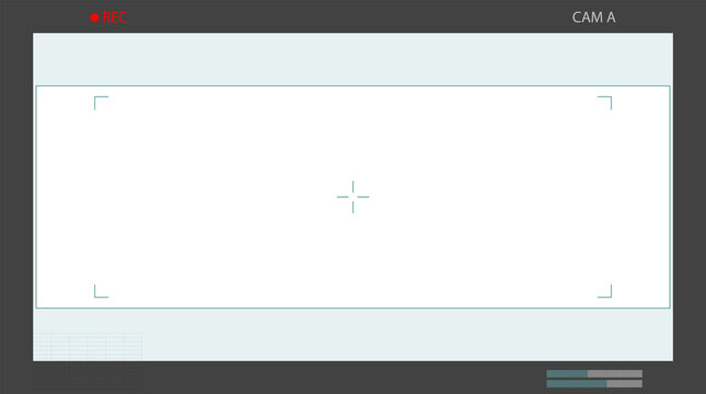 Digital camera viewfinder overlay with rec indicator and cam a text label