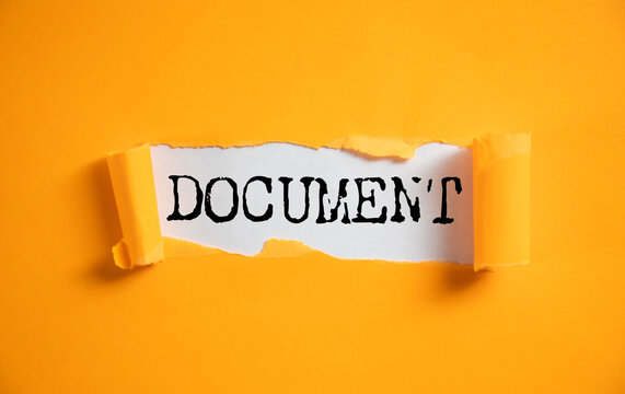 DOCUMENT word written on paper