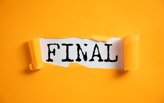FINAL word written on paper