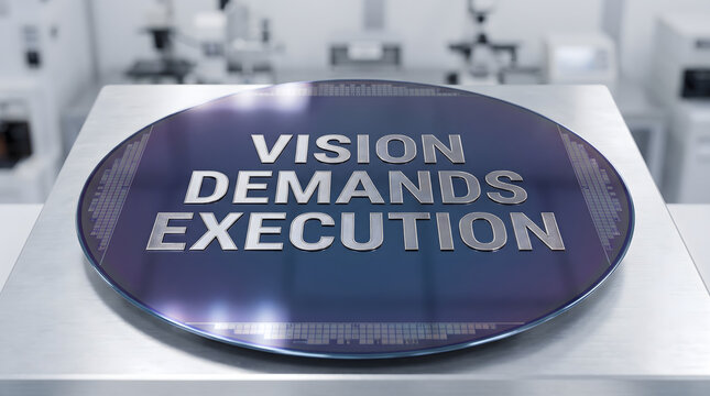 Etched Silicon Wafer Processor Typography Quote