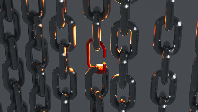 Red Open Link as the Weak Point in a Chain