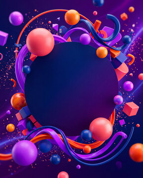 abstract colorful background with bubbles