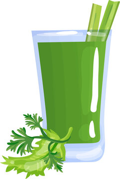 Green Celery Smoothie Vector